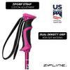 Zipline Lollipop 14.0 Graphite Carbon Composite Ski Poles  Lightweight Ergonomic Grip, Vibration Dampening, Groomers and Freestyle. Choice of Skiers (Grape, 50" in./127 cm) view 2