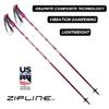 Zipline Lollipop 14.0 Graphite Carbon Composite Ski Poles  Lightweight Ergonomic Grip, Vibration Dampening, Groomers and Freestyle. Choice of Skiers (Grape, 50" in./127 cm) view 3