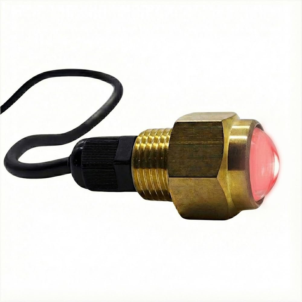 MARINE CITY Brass Drain LED Light Underwater Durable & Corrosion-Resistant, Easy Installation, for Marines, Boats, Yachts, Pool Lights