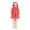 Matchable Family Hawaiian Round Neck Ruffle Dress, Tropical Jungle Red, Girl, Size 8 view 2