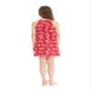 Matchable Family Hawaiian Round Neck Ruffle Dress, Tropical Jungle Red, Girl, Size 8 view 3
