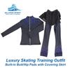 Skating Spirit Figure Skating Outfit Clothes Build-in Butt Hip Pads (Youth) Rhinestones Thermal Ice Skating Jacket Pants (Large) view 2