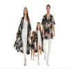 Matchable Family Hawaiian Luau Elasitc Waist Shorts with Pockets, Hibiscus Black, Women, Medium view 1