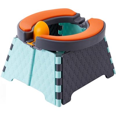 Car Toilet Seat Traffic Jam Portable Foldable Car Commode, Comfortable Soft Silicone Cushion, Suitable for Boys and Girls Aged 1-6, Load-Bearing 50kg (Color : Blue, Size : 22 * 23 * 16.5cm)