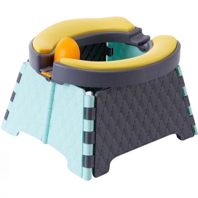 Car Toilet Seat Camping Fishing Portable Foldable Car Potty, Comfortable PU Soft Cushion, Suitable for Boys and Girls Aged 1-6, Load-Bearing 50kg (Color : Blue, Size : 22 * 23 * 16.5cm)