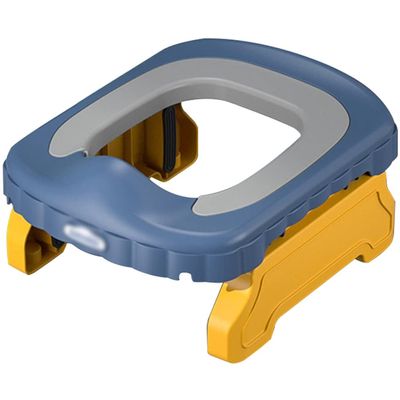Car Toilet Outdoor Portable Foldable Car Commode, Travel Emergency Small Toilet, Suitable for Little Boys and Girls Over 6 Months Old, Load-Bearing 50kg (Color : Blue, Size : 29 * 23 * 12cm)