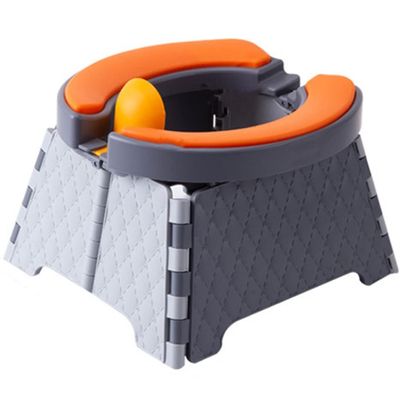 Car Toilet Seat Traffic Jam Portable Foldable Car Commode, Comfortable Soft Silicone Cushion, Suitable for Boys and Girls Aged 1-6, Load-Bearing 50kg (Color : Gray, Size : 22 * 23 * 16.5cm)