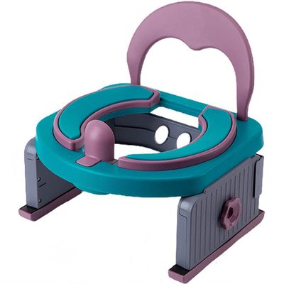 Car Toilet Seat Outdoor Portable Foldable Car Commode, Adjustable Height and Cushion Width, Suitable for Boys and Girls Over 1 Year Old, Load-Bearing 60kg (Color : Dark Blue, Size : 31 * 22 * 27cm)
