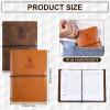 Chinco Golf Notebook Back Pocket Leather Golf Scorecard Book Journal Yardage Book for Sports and Outdoor Club Accessories (Yellow, Brown,2 Pieces) view 2