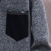 tuduoms Fashion Sweaters Men's Quarter Zip Casual Stand Collar Pullover Ribbed Cable Knit Jumper Tops Knitwear with Pocket view 4
