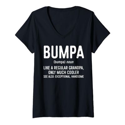 Womens Bumpa Definition Shirt Like A Regular Grandpa Only Cooler V-Neck T-Shirt
