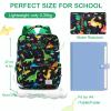 Kasgo Kids School Backpack, 14.5 Inch Lightweight Water-Resistant Primary Preschool Bag for Toddler Boys Girls Ages 5-8, Fits A4 Folder, with Chest Strap & Name Tag, Black Dinosaur view 3