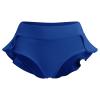 IWEMEK Women's Ruffle High Waisted Yoga Shorts Twerk Dance Hot Panties Workout Gym Ruched Butt Lifting Leggings Festival Cheeky Mini Hot Pants Pole Dance Rave Bikini Bottoms Blue X-Large view 1