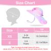 Kids Sun Hat UV Protection Summer Beach Play Hats Wide Brim Neck Flap for Girls Boys 2-9 Years, Pastel Pink Yellow view 2