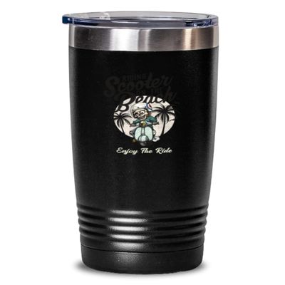 Riding a scooter Tumbler 20oz, black