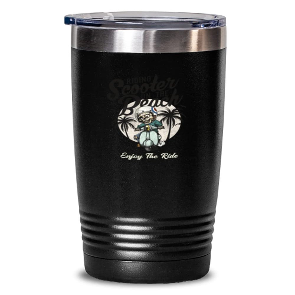 Riding a scooter Tumbler 20oz, black