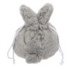 Beaupretty Baby Easter Bunny Bag Plush Handbag: Rabbit Ear Drawstring Pouch Easter Candy Fluffy Multipurpose Cosmetic Jewelry Sack Grey Travel Toiletry view 1