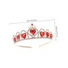 OSALADI Queen Crown Red Heart Tiara Vintage Rhinestone Crown Princess Tiaras Hair Jewelry Birthday Wedding Party for Bride Women Girls view 2