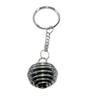 Natural Black Tourmaline Round stone Crystal Cage Healing Keychains Assorted Ball Crystals Gemstone Keyring, Purple, 4 inch view 1