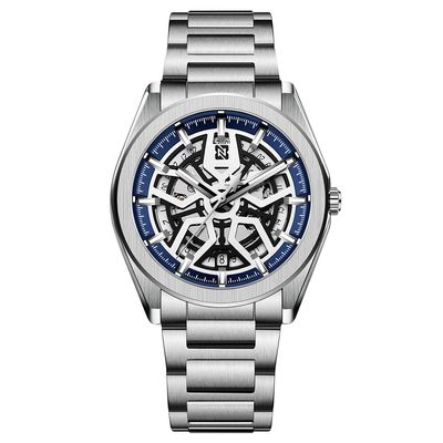 SHATONG Simple Hollow Mechanical Men's Watch Steel Belt Automatic 30m Waterproof Men's Watch Dial Case Diameter 39 mm