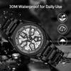 SHATONG Simple Hollow Mechanical Men's Watch Steel Belt Automatic 30m Waterproof Men's Watch Dial Case Diameter 39 mm view 3