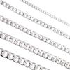 INFINIQUE CREATIONS Stainless Steel Silver Cuban Curb Chain Bracelet Necklace Men Women 3-12mm 7-38" (38, 9mm, Silver) view 1
