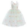 IWEMEK Wedding Flower Girl Spaghetti Strap Dress Baby Applique Summer Dresses Backless Princess Holiday Pageant Junior Bridesmaid Dress Communion Baptism Birthday Party Ball Gown Green 18-24 Months view 2