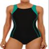 CharmLeaks Chlorine Resistant Swimsuit for Women Conservative Training Bathing Suit XL Green view 1