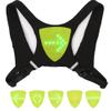 Klzzuk LED Turn Signal Vest USB Charging Safety Bike Pack High Visibility Direction Indicator Cycling Vest Gear for Night Running Cycling Motorcycling Hiking Dog Walking (Yellow) view 1