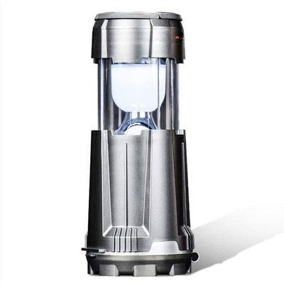 SMSOM Camping Lanterns, Rechargeable Led Lanterns, Hurricane Lights for Camping, Hurricane, Hiking, Emergency (Color : Silver)