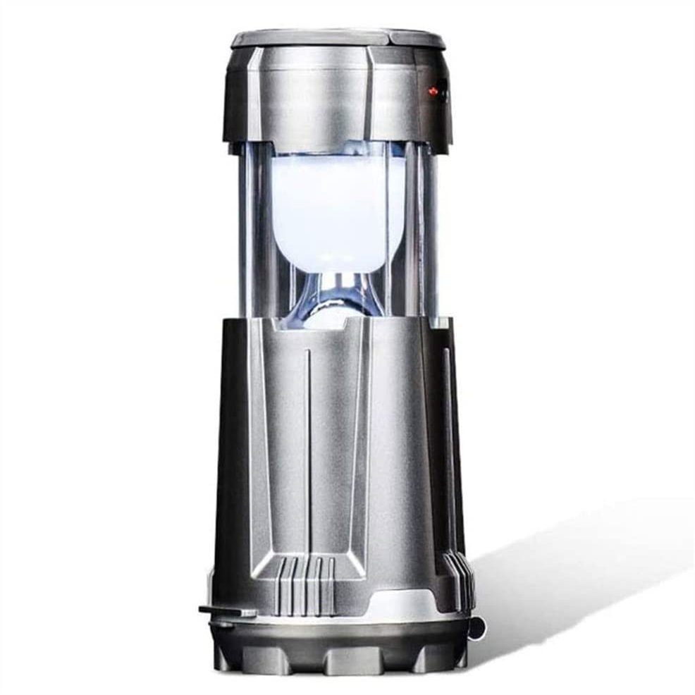 SMSOM Camping Lanterns, Rechargeable Led Lanterns, Hurricane Lights for Camping, Hurricane, Hiking, Emergency (Color : Silver)