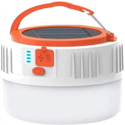 SMSOM LED Camping Lantern, USB Rechargeable, Solar Powered, White, Perfect for Camping, Hiking, Tent, Garden, Patio