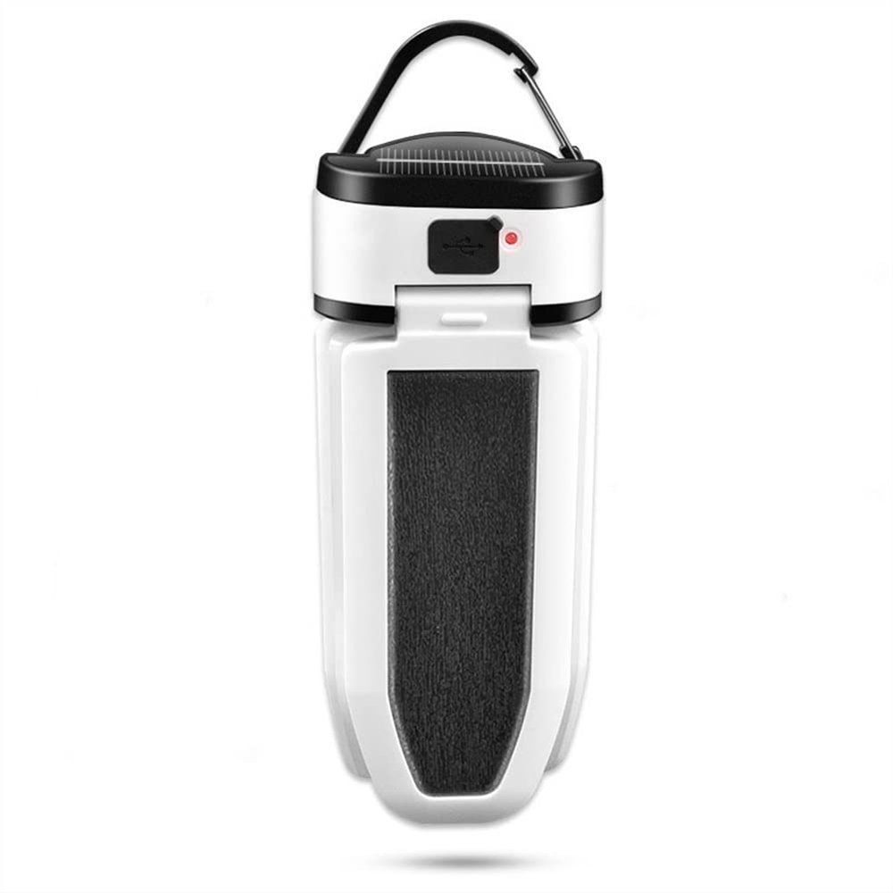 SMSOM Collapsible Camping Lantern, Portable LED Camping Lantern for Outdoor, Solar Camping Tent Lights, Compact Hanging Electric Emergency Lanterns, White