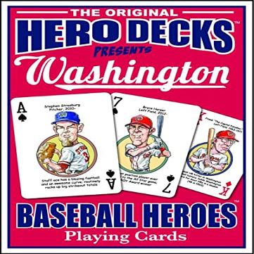 Washington Baseball Heroes Playing Cards for Nationals & Senators Fans