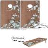 Cornhole Board Vinyl Wrap Decals (Set of 2) Wood Grain Bean Bag Toss Wrap Stickers (3. Flowered Grain) view 4