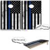 Cornhole Board Vinyl Wrap Decals (Set of 2) American Bean Bag Toss Wrap Stickers (Blue Lives #13) view 4