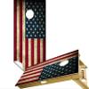 Cornhole Board Vinyl Wrap Decals (Set of 2) American Bean Bag Toss Wrap Stickers (Patriotic Flag #3) view 1