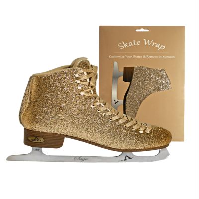 American Athletic Skate Wrap Womens Sparkle Gold, Small