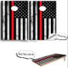 Cornhole Board Vinyl Wrap Decals (Set of 2) American Bean Bag Toss Wrap Stickers (Red Lives #18) view 4
