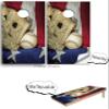 Cornhole Board Vinyl Wrap Decals (Set of 2) American Bean Bag Toss Wrap Stickers (Baseball Flag #5) view 4
