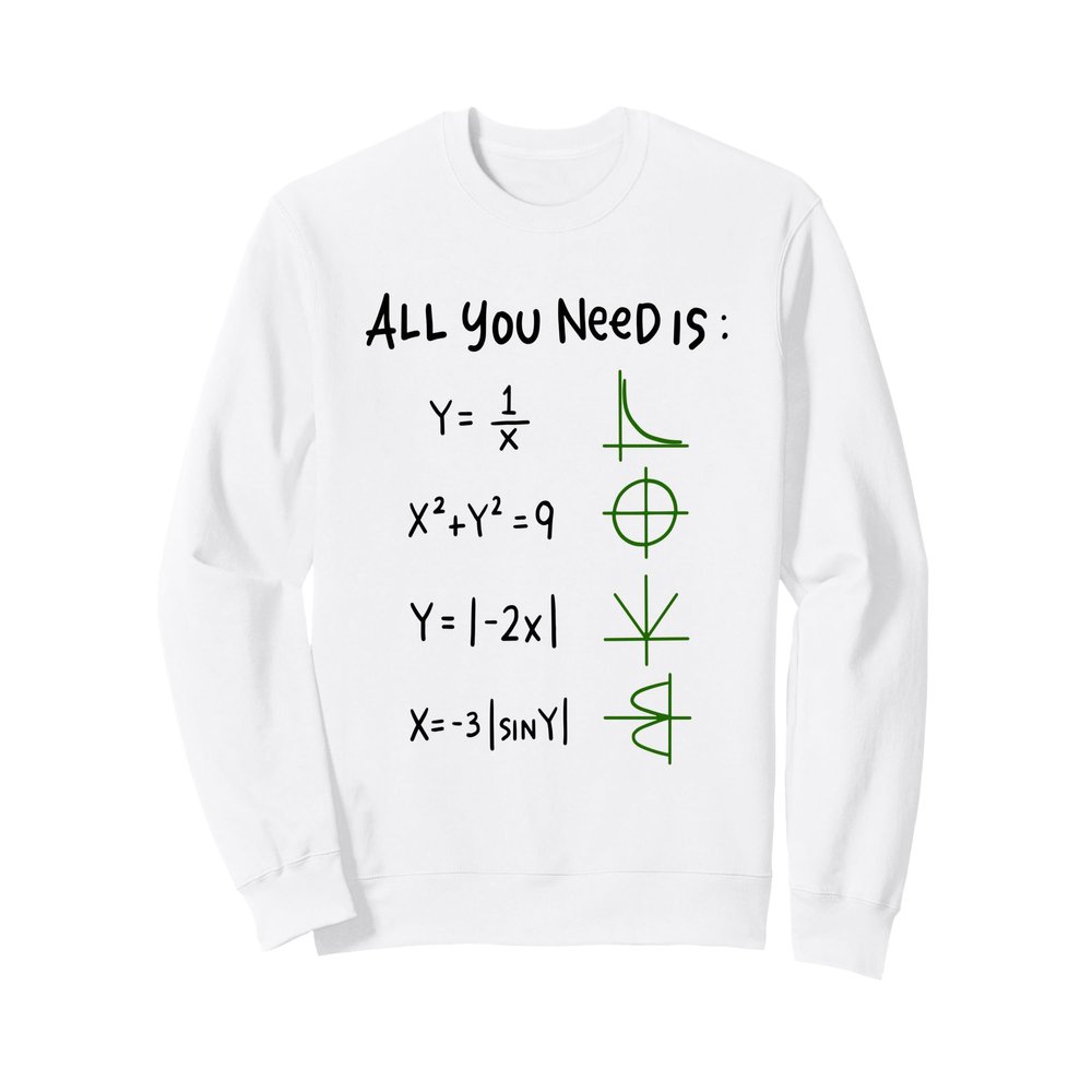 All You Need Is Love And Math Sweatshirt