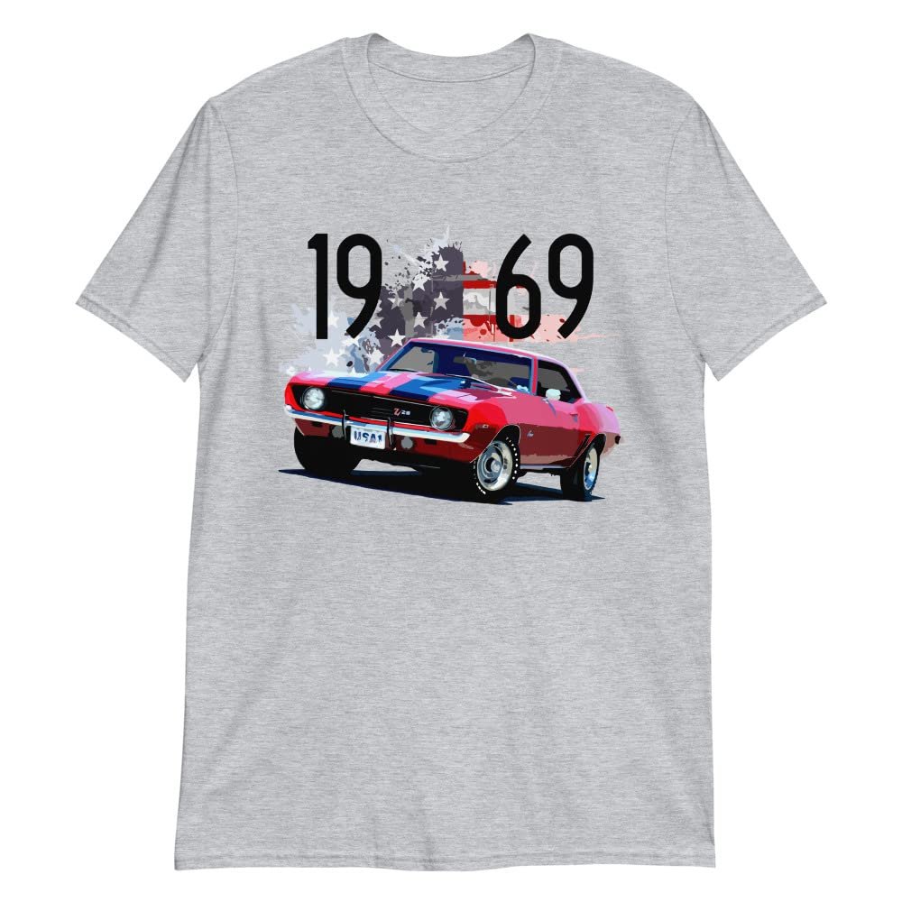 1969 Red Chevy Camaro Z28 Z/28 American Muscle Car Short-Sleeve Unisex T-Shirt