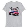 1969 Red Chevy Camaro Z28 Z/28 American Muscle Car Short-Sleeve Unisex T-Shirt view 1