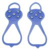 5 Teeth Ice Grips Cleats, Strong Grip Anti Skid Lightweight Easy to Carry Good Flexibility 5 Teeth Crampons for Outdoor for Ice Fishing(Blue, M) view 1