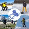 5 Teeth Ice Grips Cleats, Strong Grip Anti Skid Lightweight Easy to Carry Good Flexibility 5 Teeth Crampons for Outdoor for Ice Fishing(Blue, M) view 2