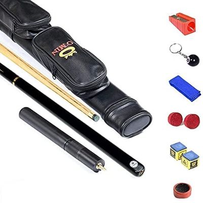 Pool Cue Billiard Cue 10Mm Tip Billiard Stick 3/4 Pool Cue Maple Kit with Replacement Accessories 17.5-19Oz 145Cm/57Iin Pool Table Accessory WEWYQSJXBXF-211218(Color:A;Size:145cm/57iin)