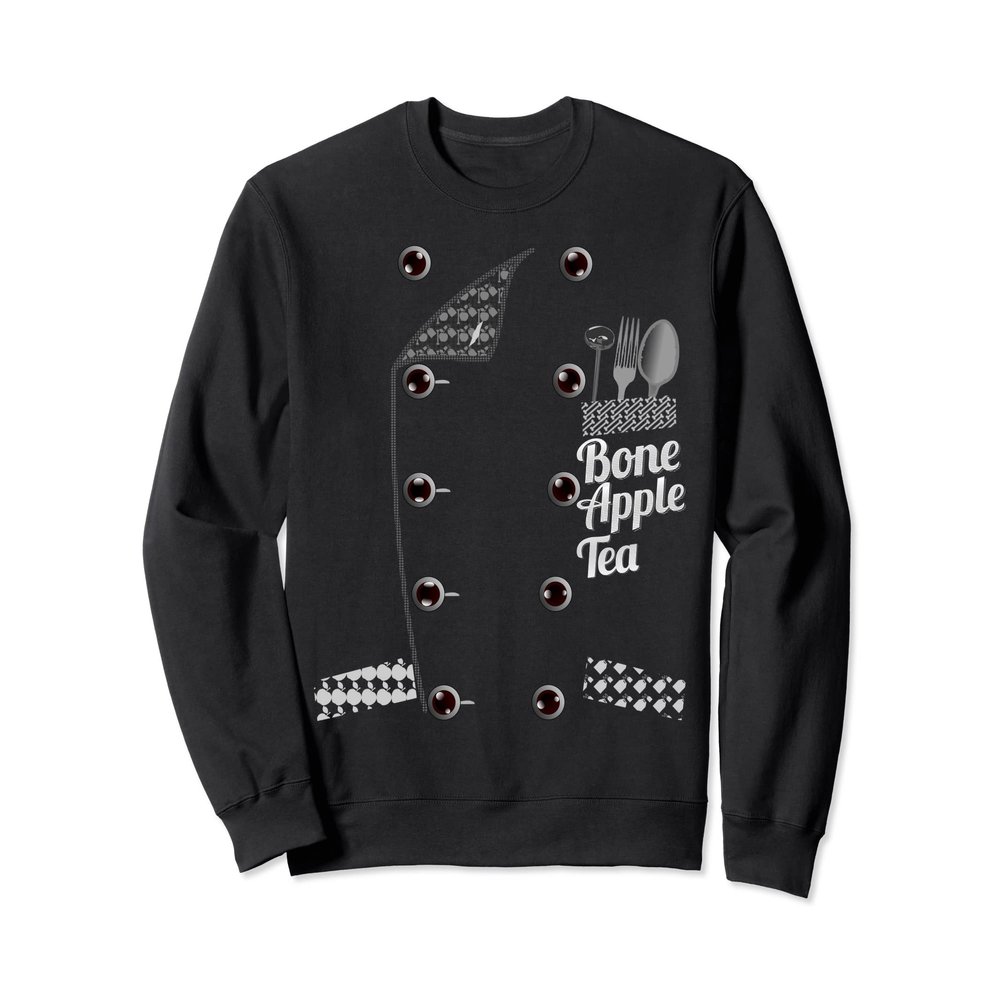Bon Appetit Bone Apple Tea Faux Funny Chef Cook Jacket Sweatshirt