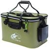 Fishing Bucket,Foldable Fish Bucket, Multi-Functional EVA Fishing Bag for Outdoor, Live Fish Lures Bucket and Fish Protection Bucket,10GAL/8GAL/6GAL/4.8GAL/3GAL Live Fish Container (6GAL/ArmyGreen) view 1