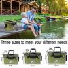 Fishing Bucket,Foldable Fish Bucket, Multi-Functional EVA Fishing Bag for Outdoor, Live Fish Lures Bucket and Fish Protection Bucket,10GAL/8GAL/6GAL/4.8GAL/3GAL Live Fish Container (6GAL/ArmyGreen) view 2