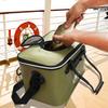 Fishing Bucket,Foldable Fish Bucket, Multi-Functional EVA Fishing Bag for Outdoor, Live Fish Lures Bucket and Fish Protection Bucket,10GAL/8GAL/6GAL/4.8GAL/3GAL Live Fish Container (6GAL/ArmyGreen) view 3